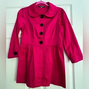 TopShop Light Gabardine Coat - Hot Pink